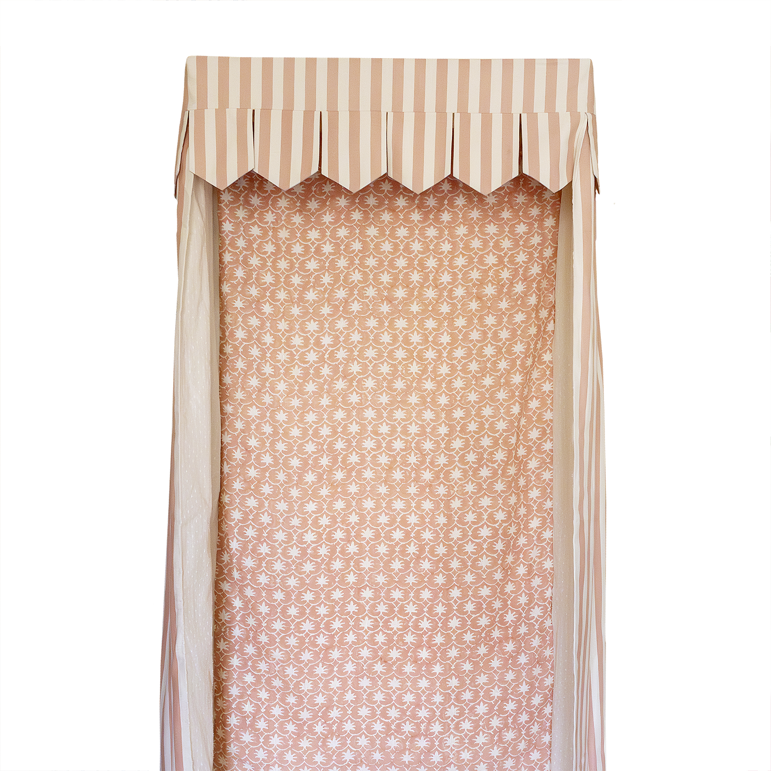 Bed Canopy - Single - Single - Rhubarb Stripe/Palm Grove