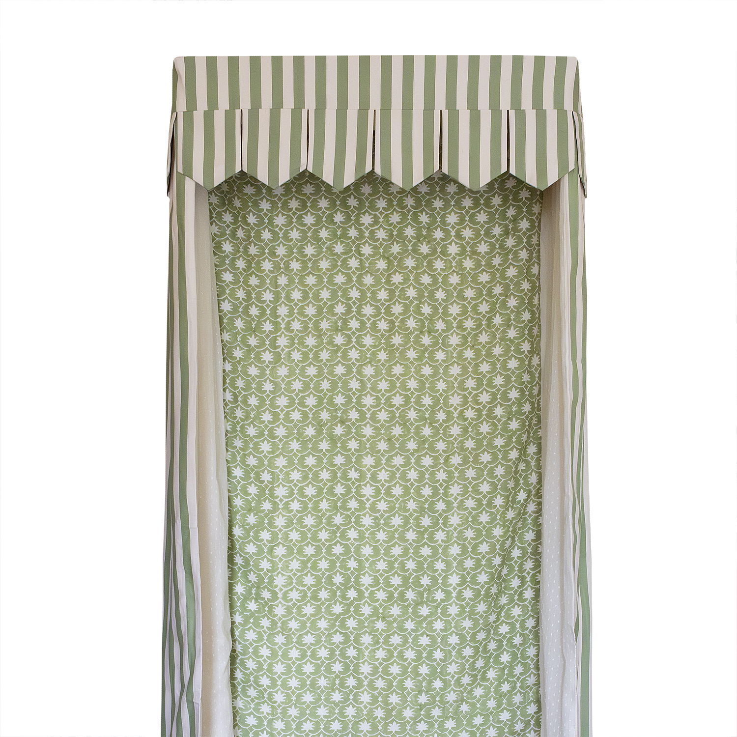 Bed Canopy - Single - Single - Olive Stripe/Palm Grove