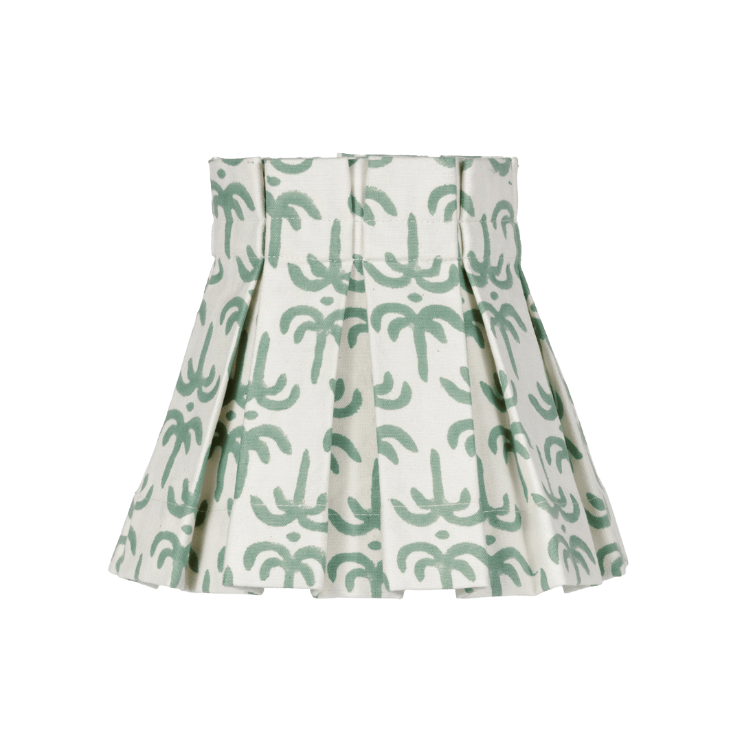 6” Green Callaloo Cotton Candle Clip Lampshade - Alice Palmer & Co