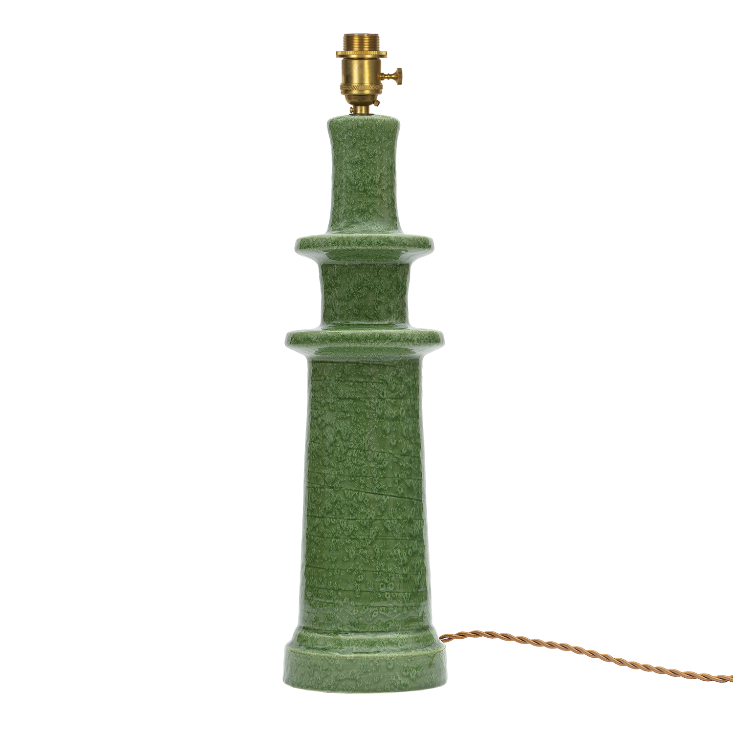 Bottle Green Candlestick Lamp Base