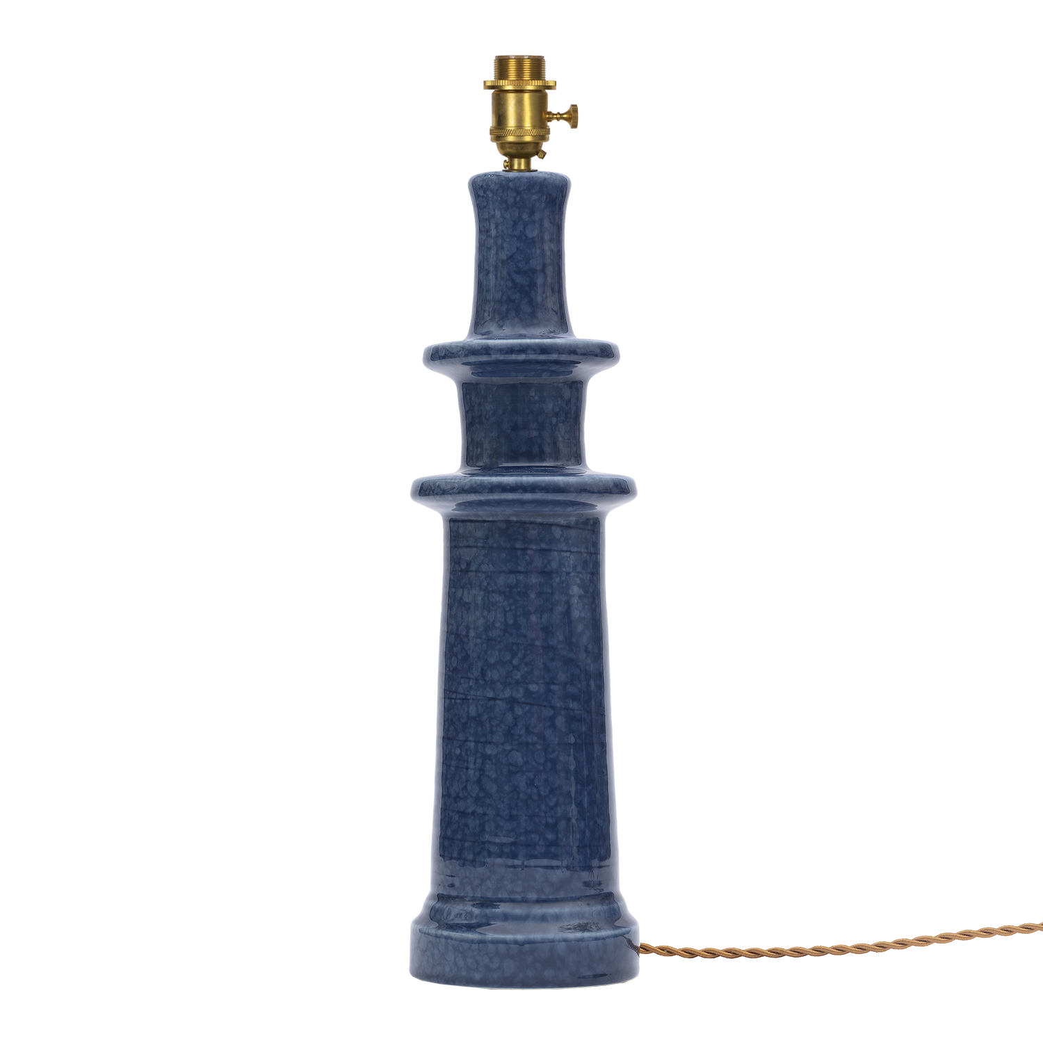 Egyptian Blue Candlestick Lamp Base