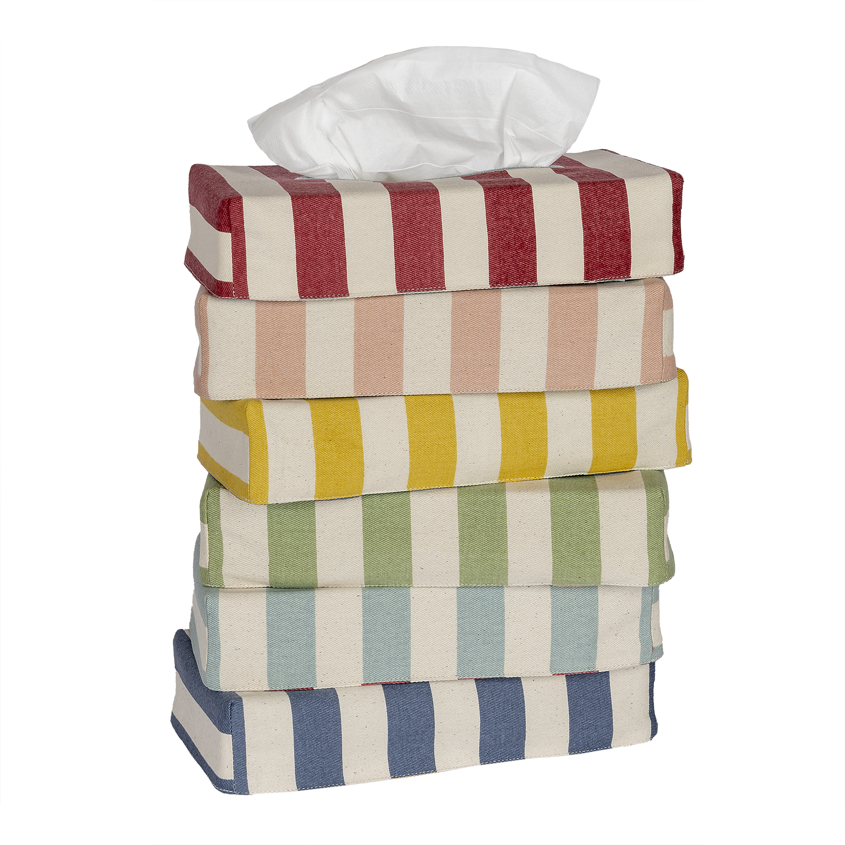 Skinny Tangier Stripe Tissue Box Cover