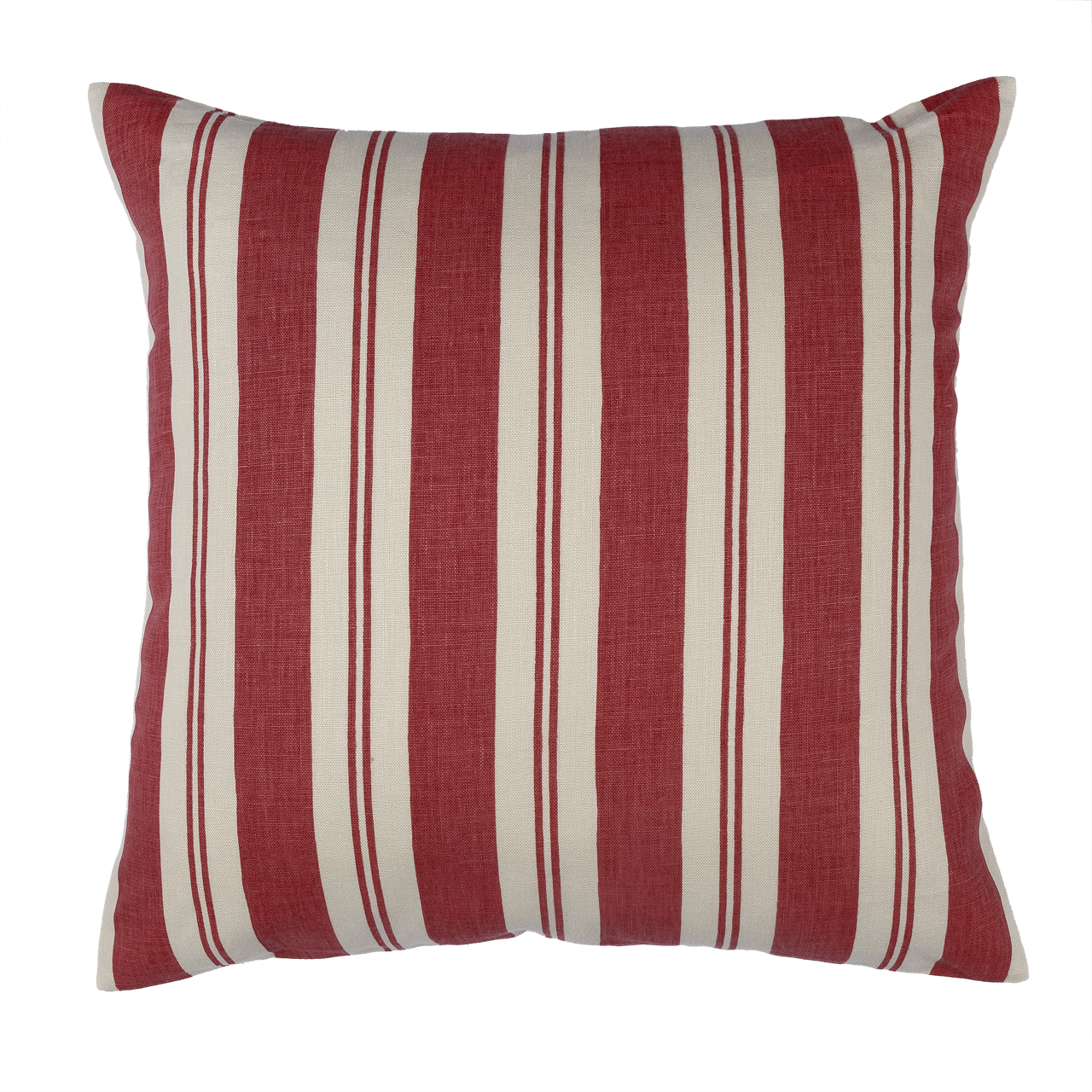 Raj Red Stripe Linen Cushion