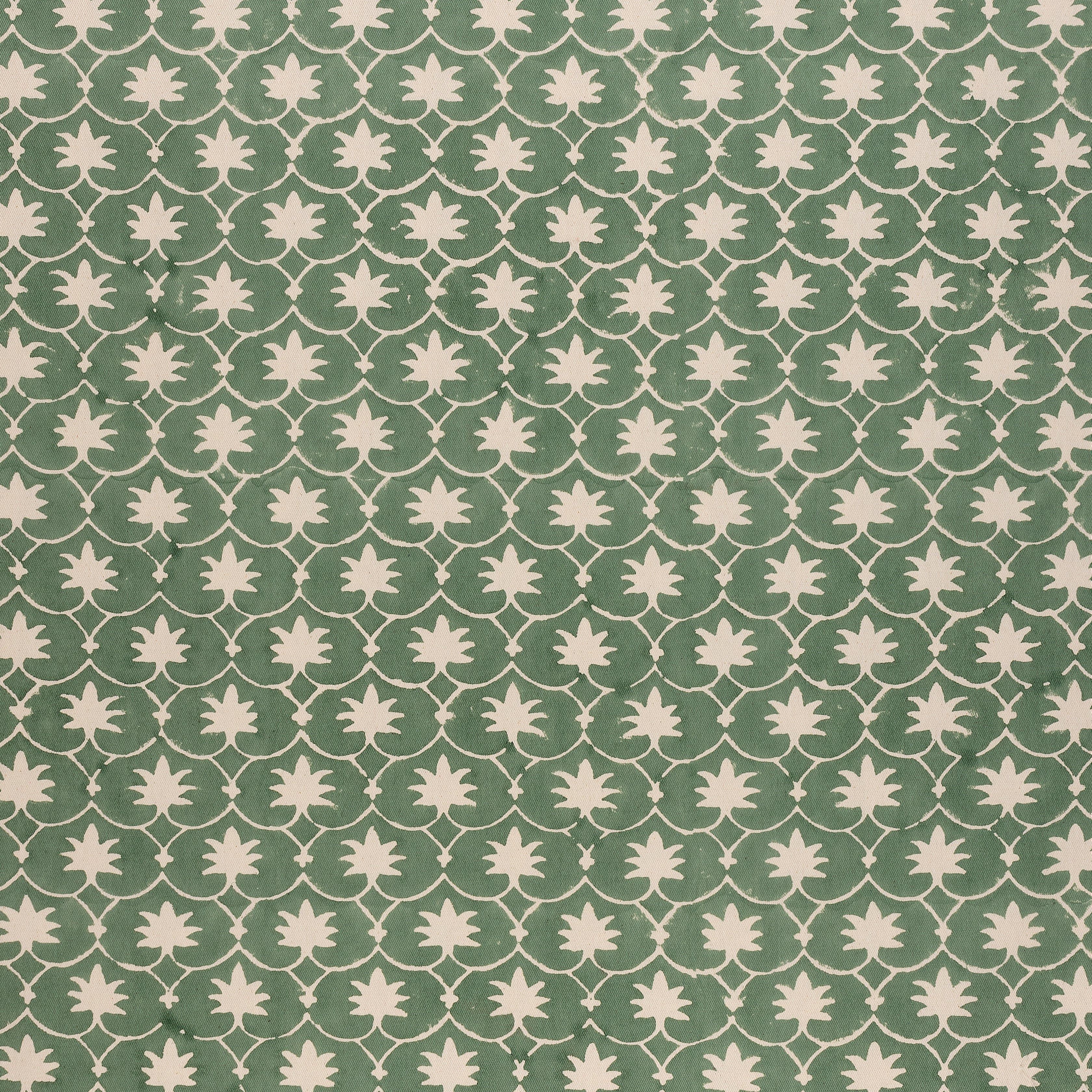 Jade Inverse Palm Grove Linen Fabric