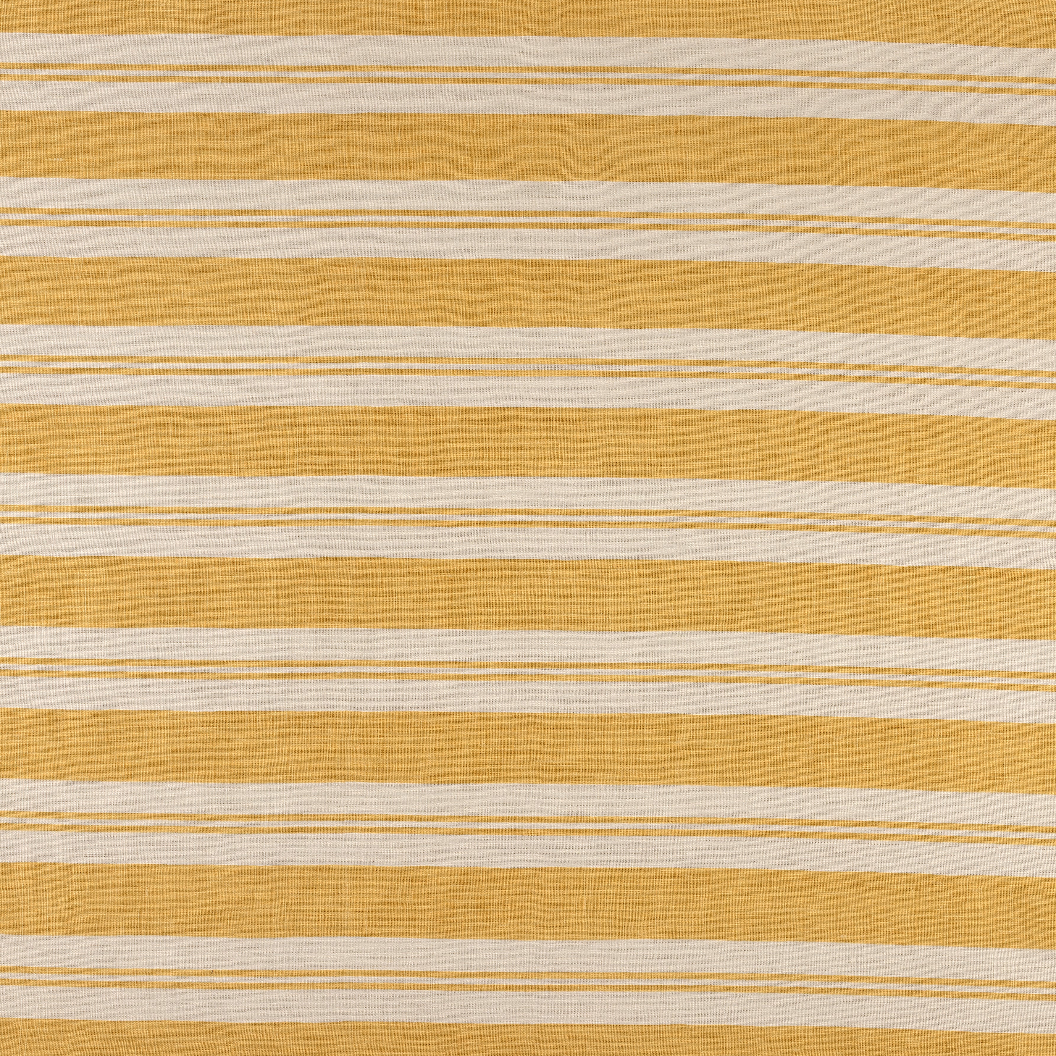 Mustard Raj Stripe Linen Ruffle Bed Valance