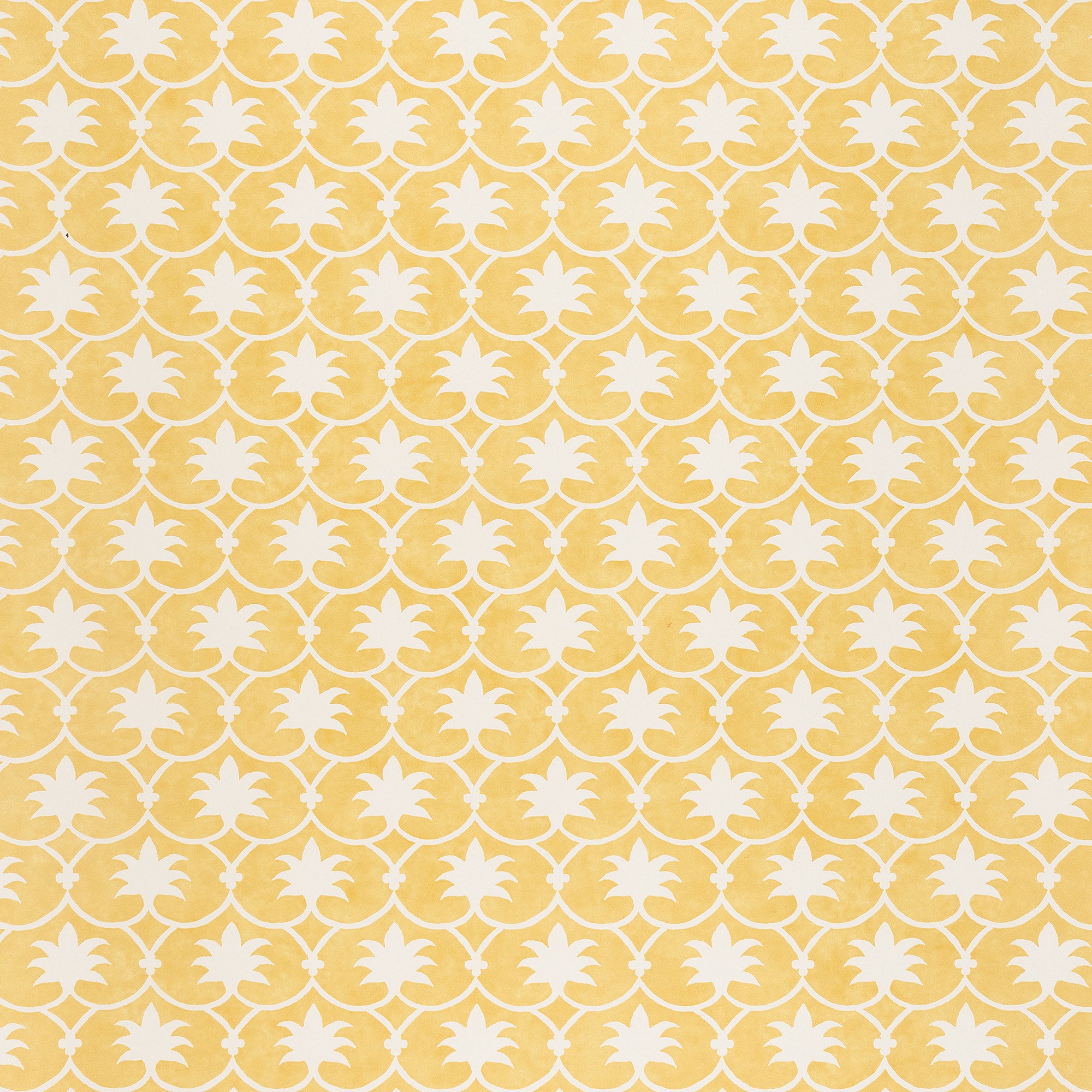 Palm Grove Wallpaper - Mustard Inverse