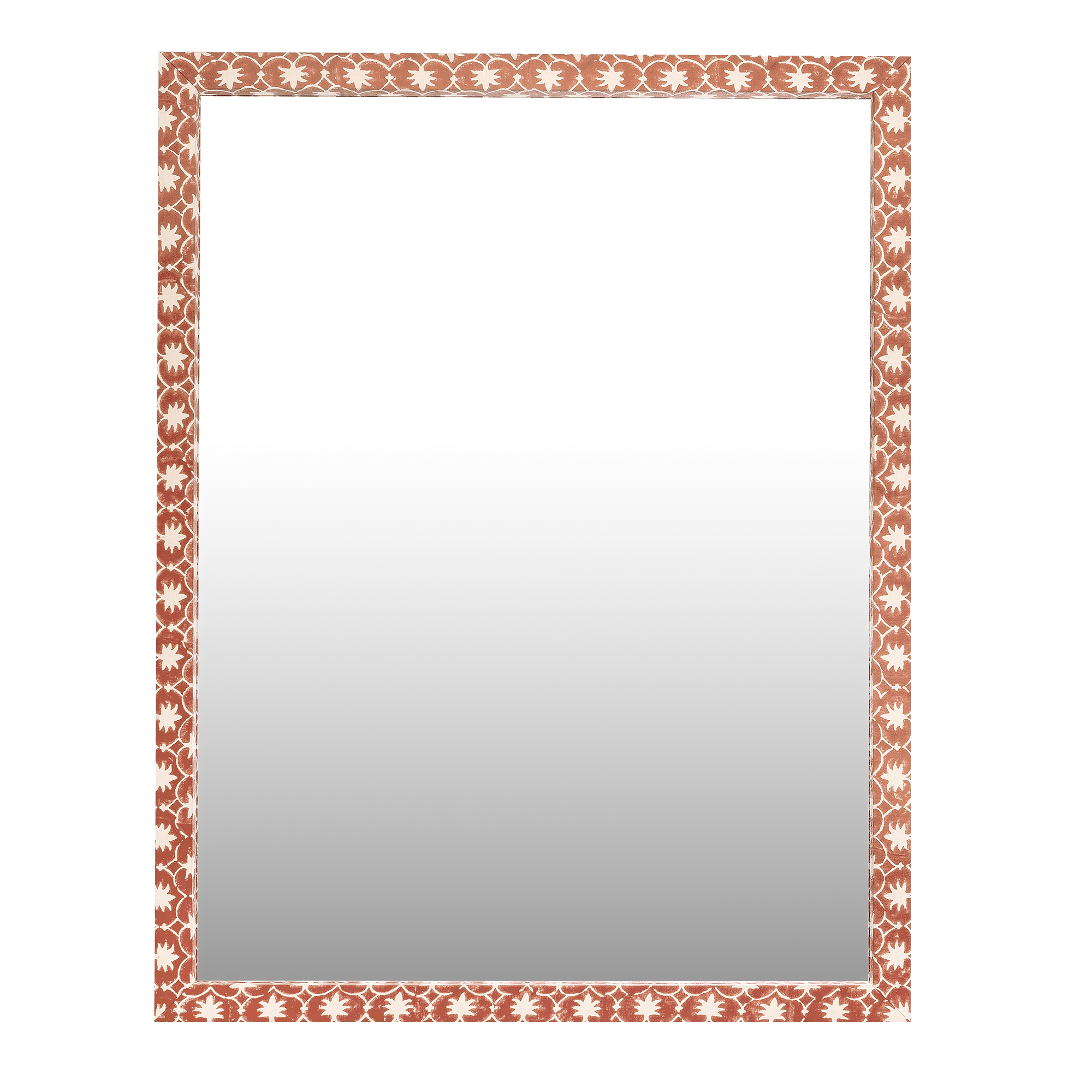 Terracotta Palm Grove Inverse Fabric Mirror