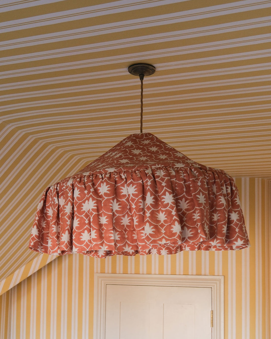 Terracotta Palm Grove Inverse Linen Pantry Lampshade