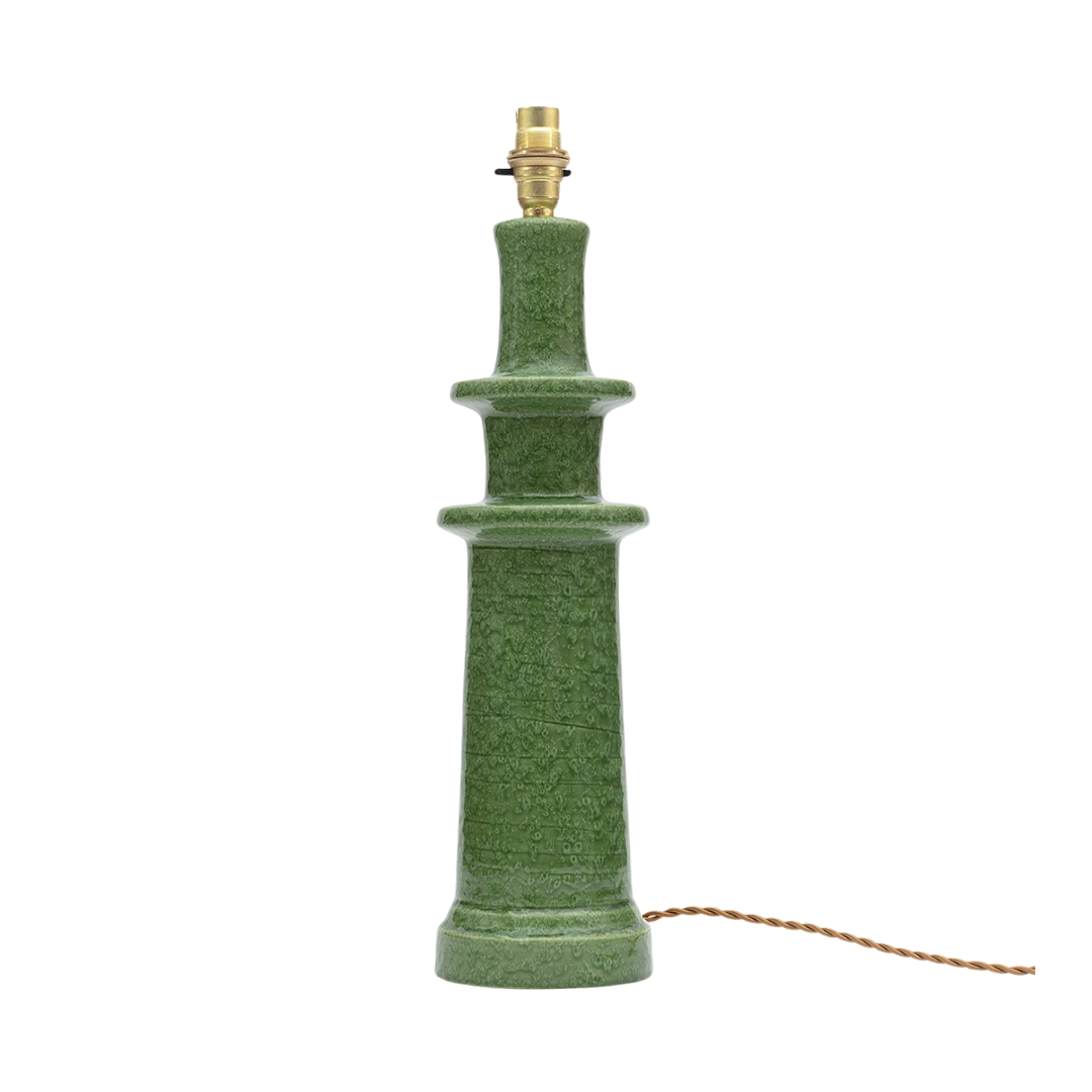 Bottle Green Candlestick Lamp Base