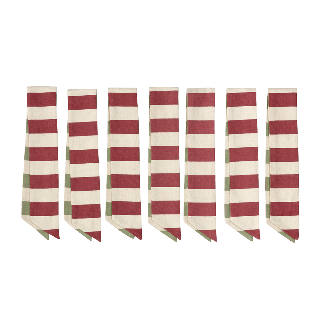 Candy Cane Ties - Set of 8