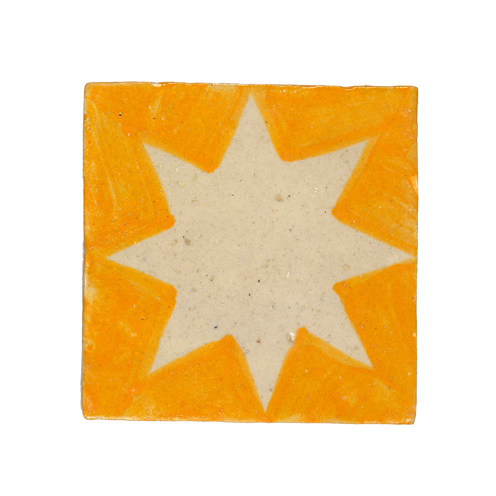 Cream on Yellow Star Tile m²