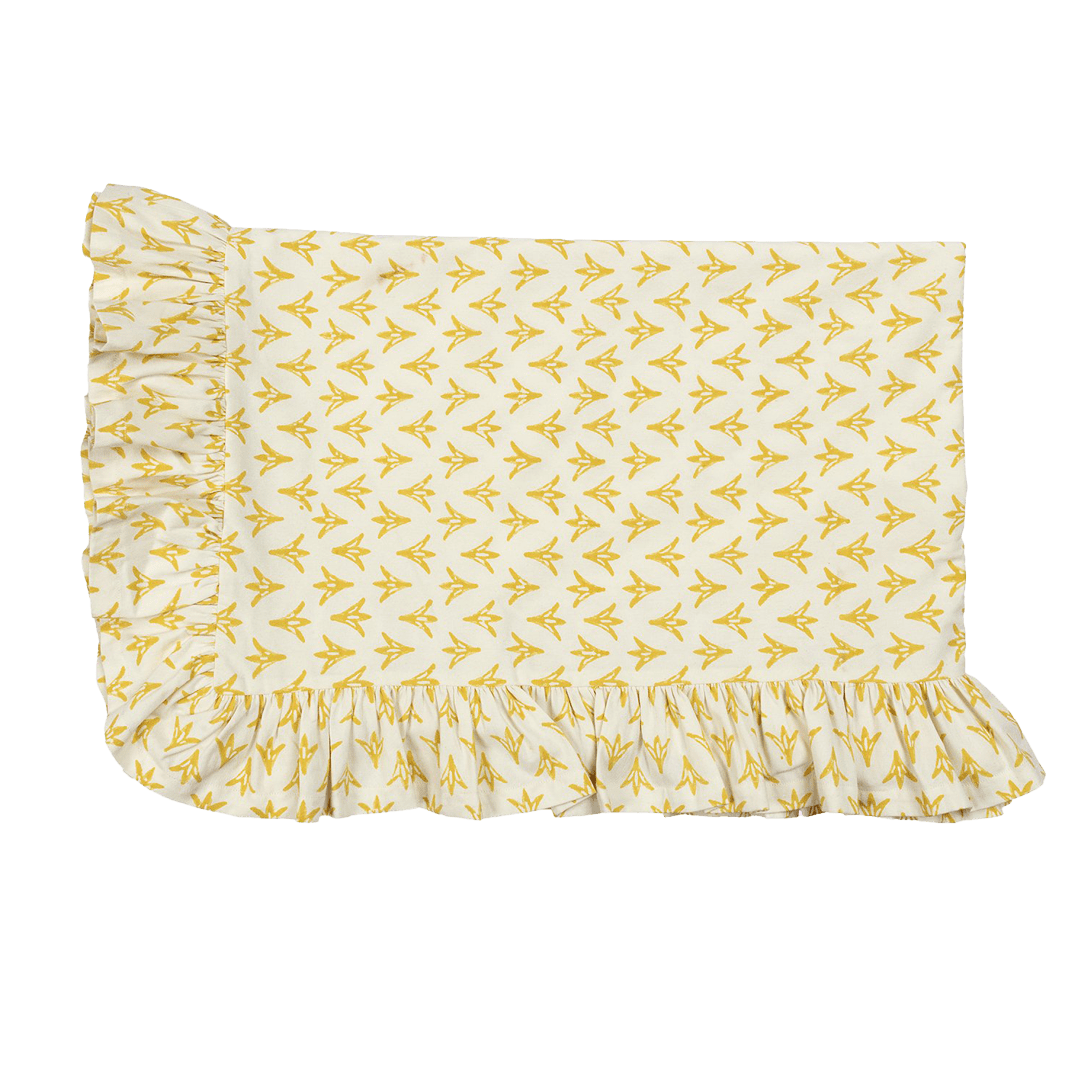 Daffodil Papaya Ruffle Tablecloth