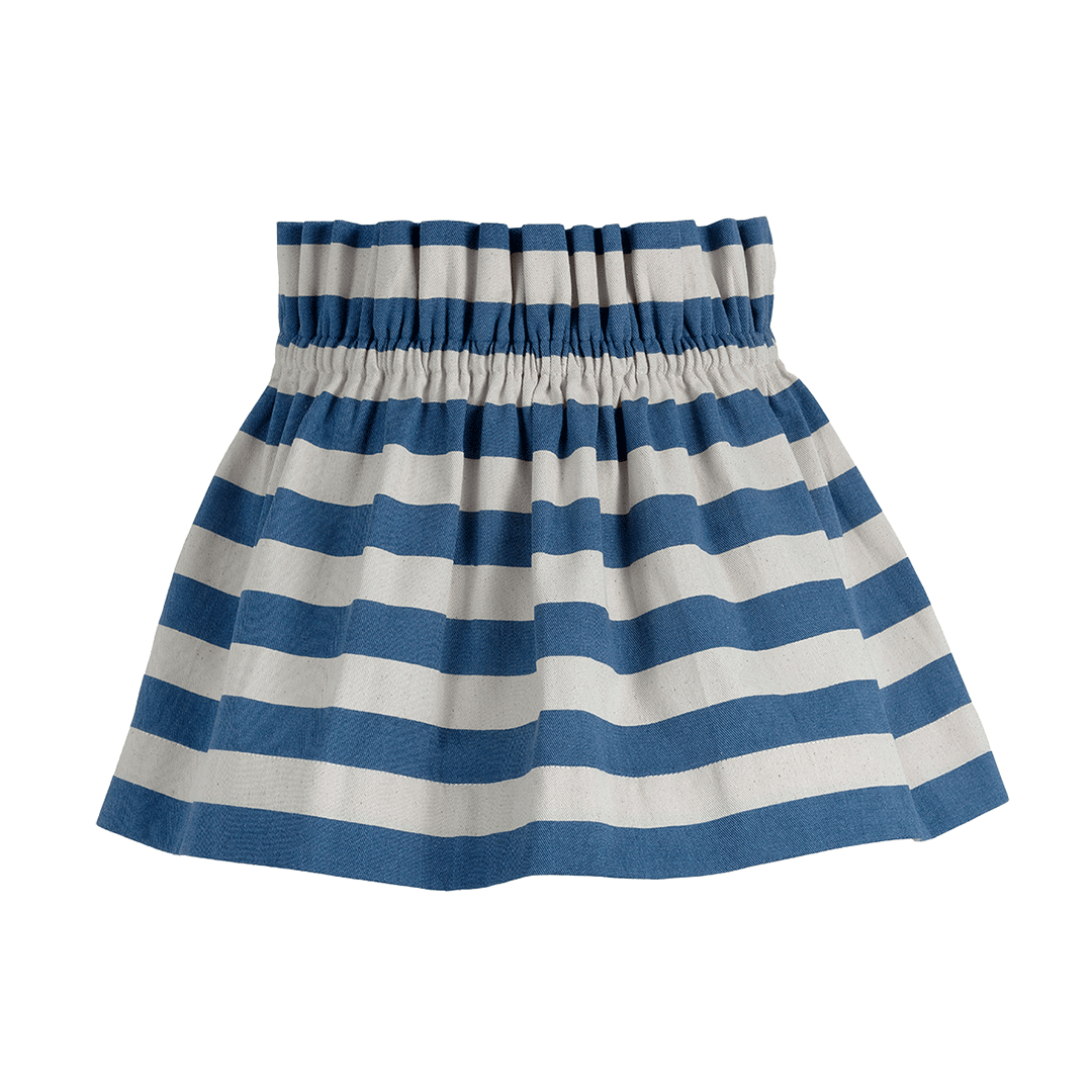 Tangier Denim Blue Stripe Scrunchie Lampshade