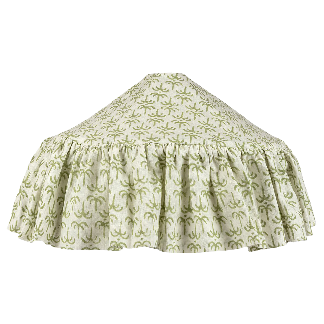 Green Callaloo Linen Pantry Lampshade