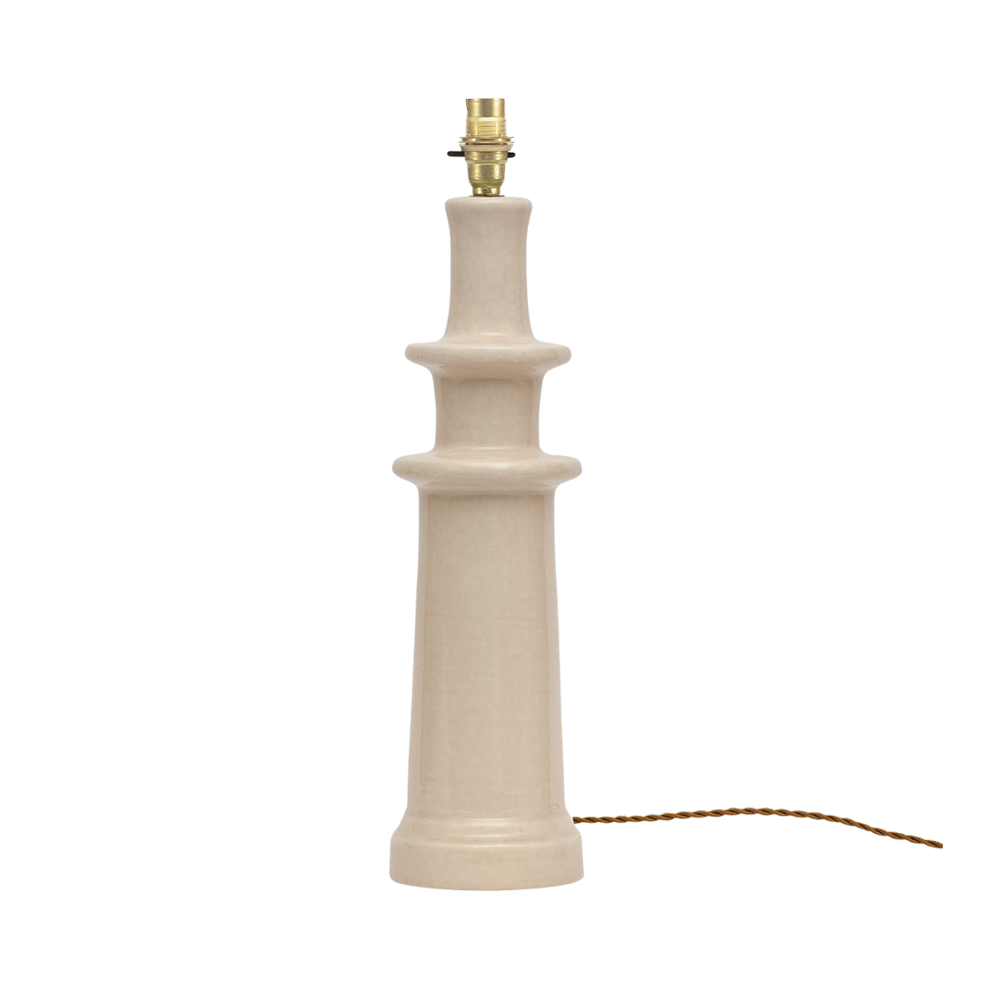 Ivory Candlestick Lamp Base