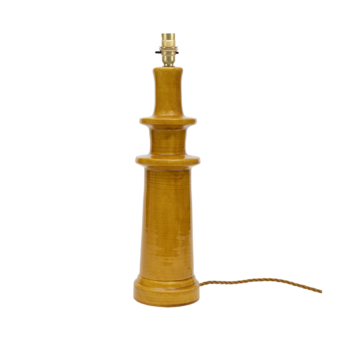 Mustard Candlestick Lamp Base