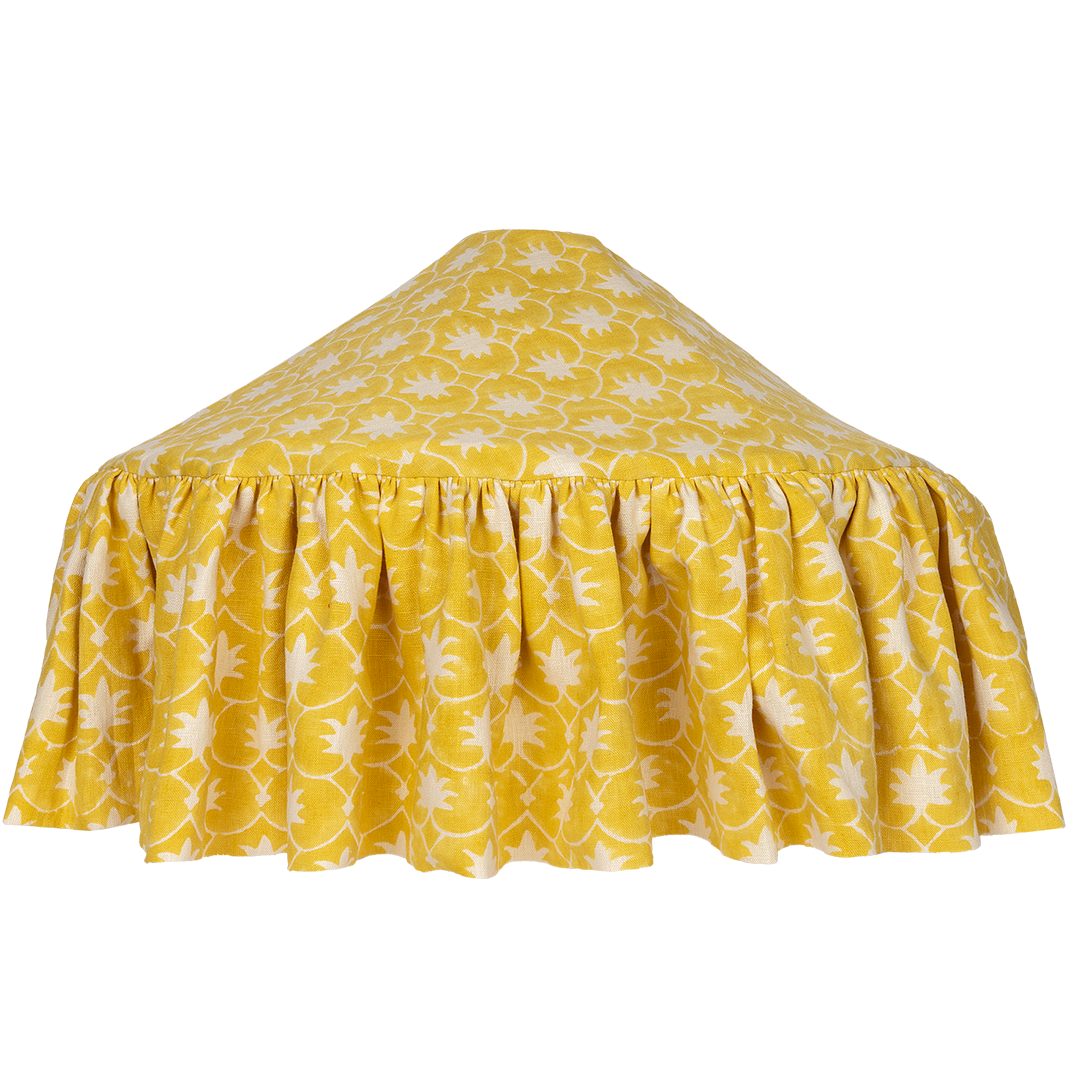 Mustard Palm Grove Inverse Linen Pantry Lampshade