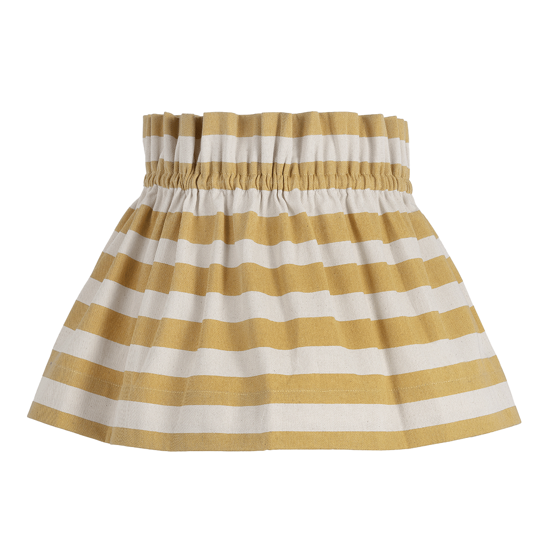 Tangier Mustard Stripe Scrunchie Lampshade