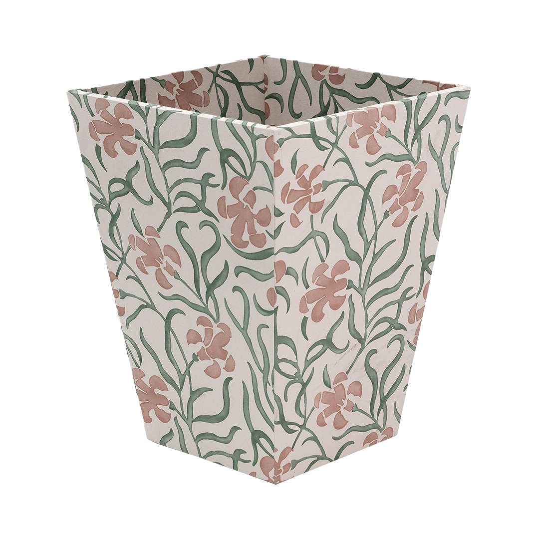 Okra Terracotta Eucalyptus Waste Paper Bin