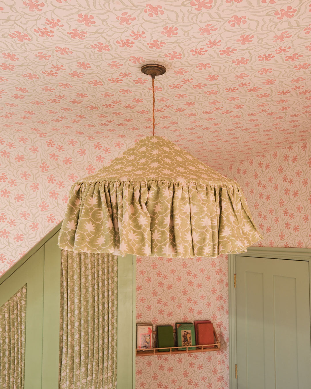 Olive Palm Grove Inverse Linen Pantry Lampshade