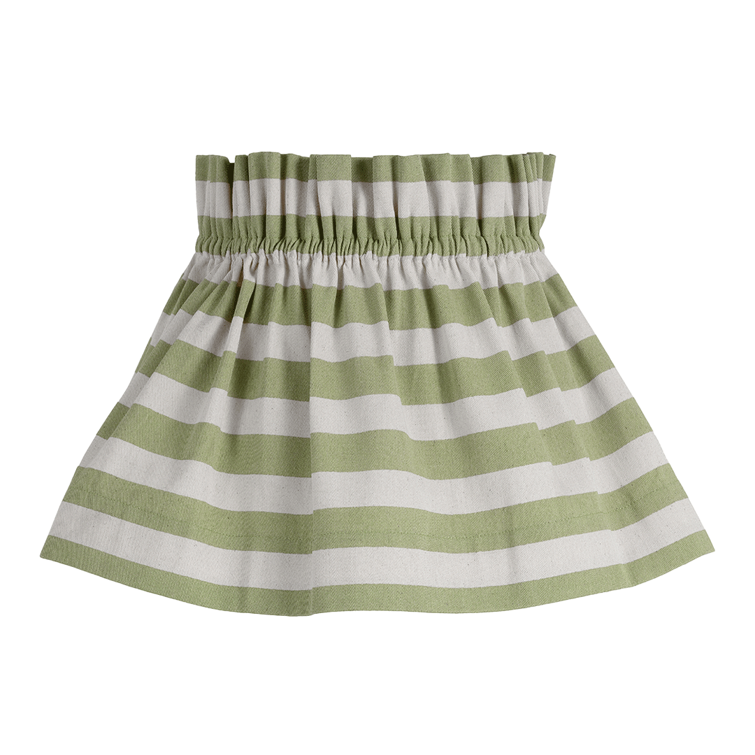 Tangier Olive Stripe Scrunchie Lampshade