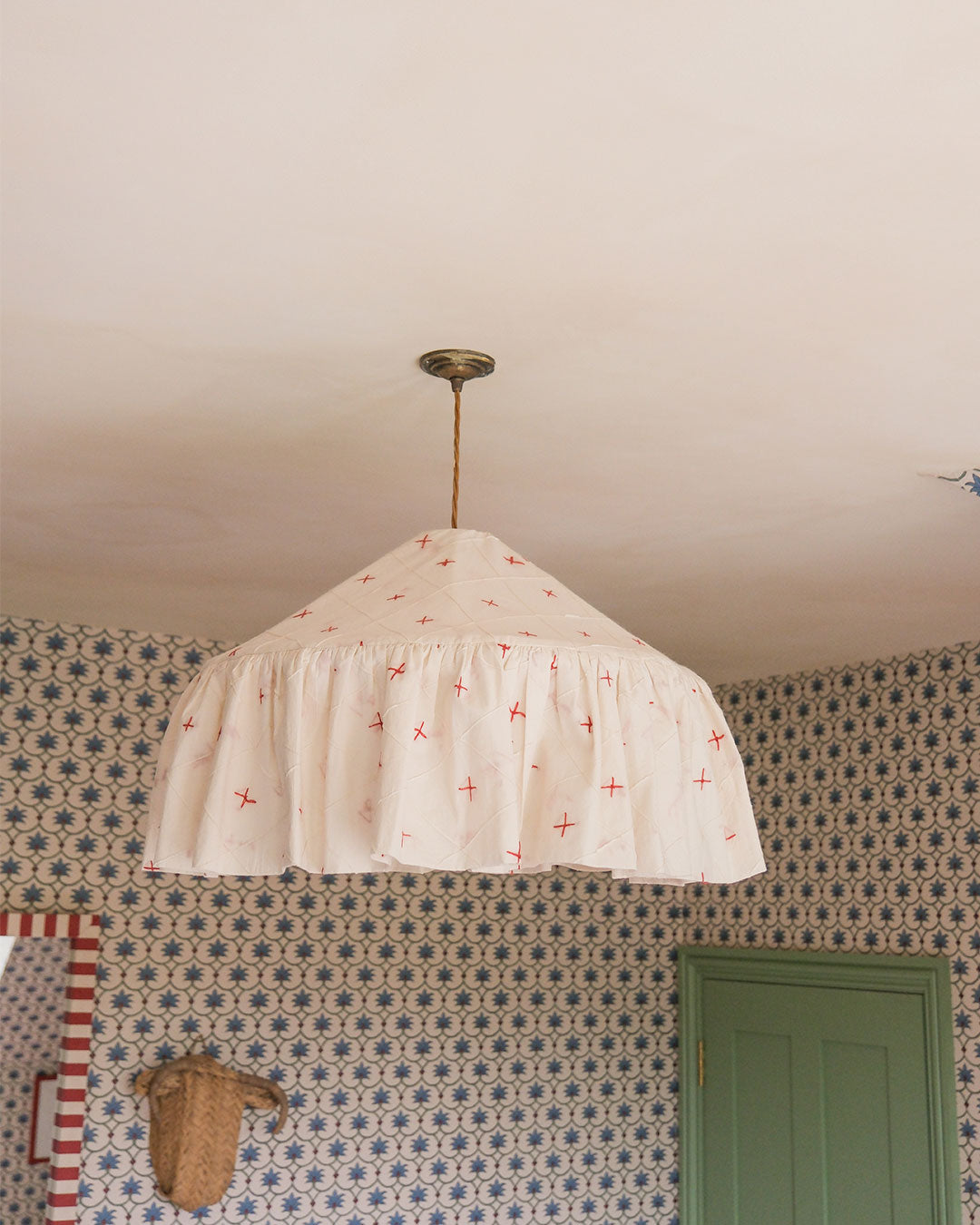 Embroidered Red Cross Pantry Lampshade