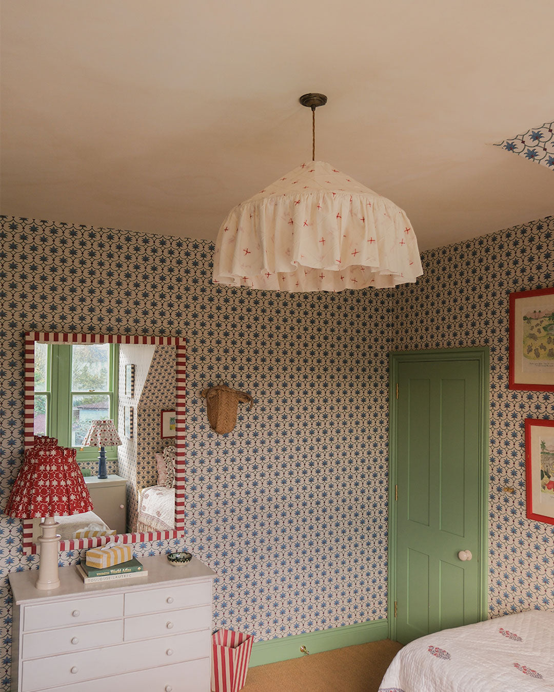 Embroidered Red Cross Pantry Lampshade