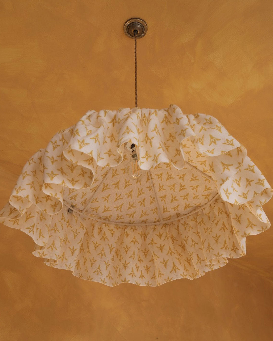 Daffodil Papaya Linen Pantry Lampshade