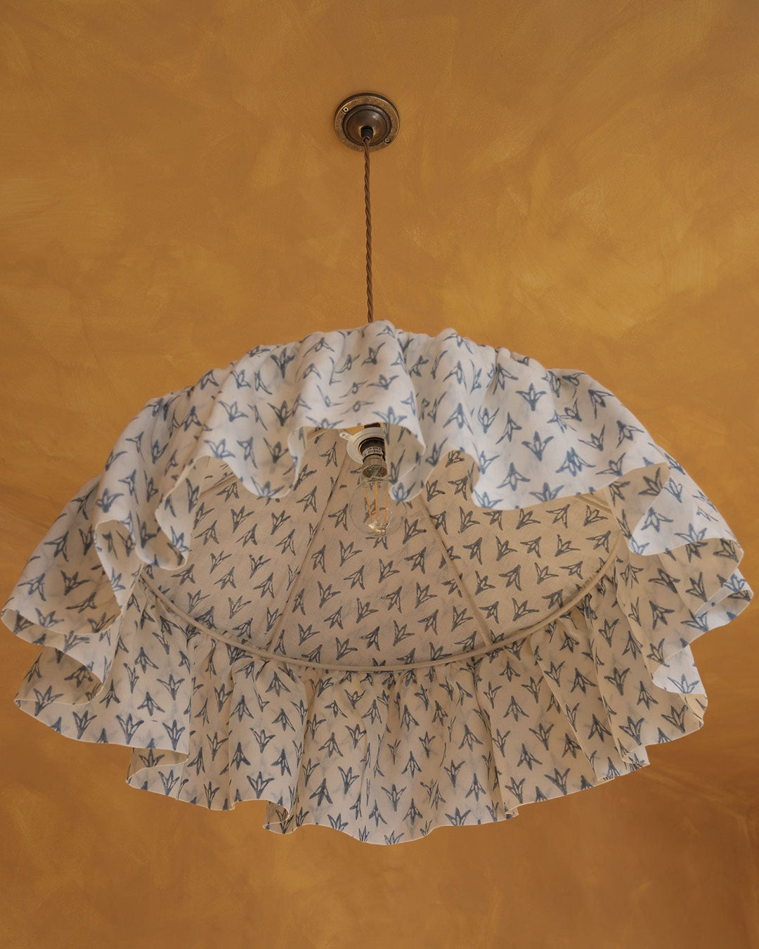 Petrol Papaya Linen Pantry Lampshade