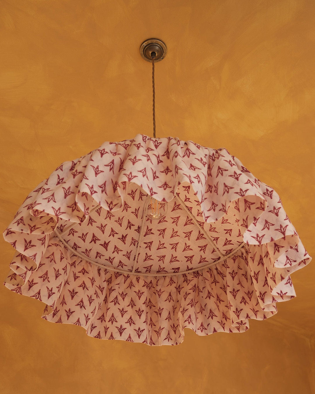 Poppy Papaya Linen Pantry Lampshade