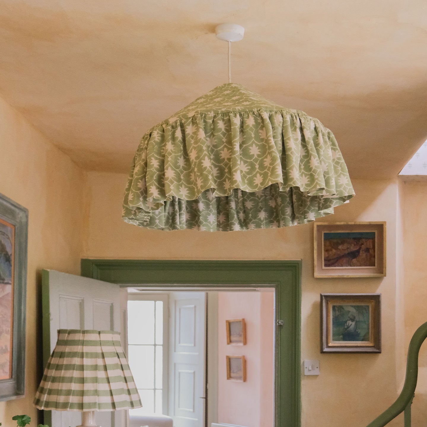 Olive Palm Grove Inverse Linen Pantry Lampshade