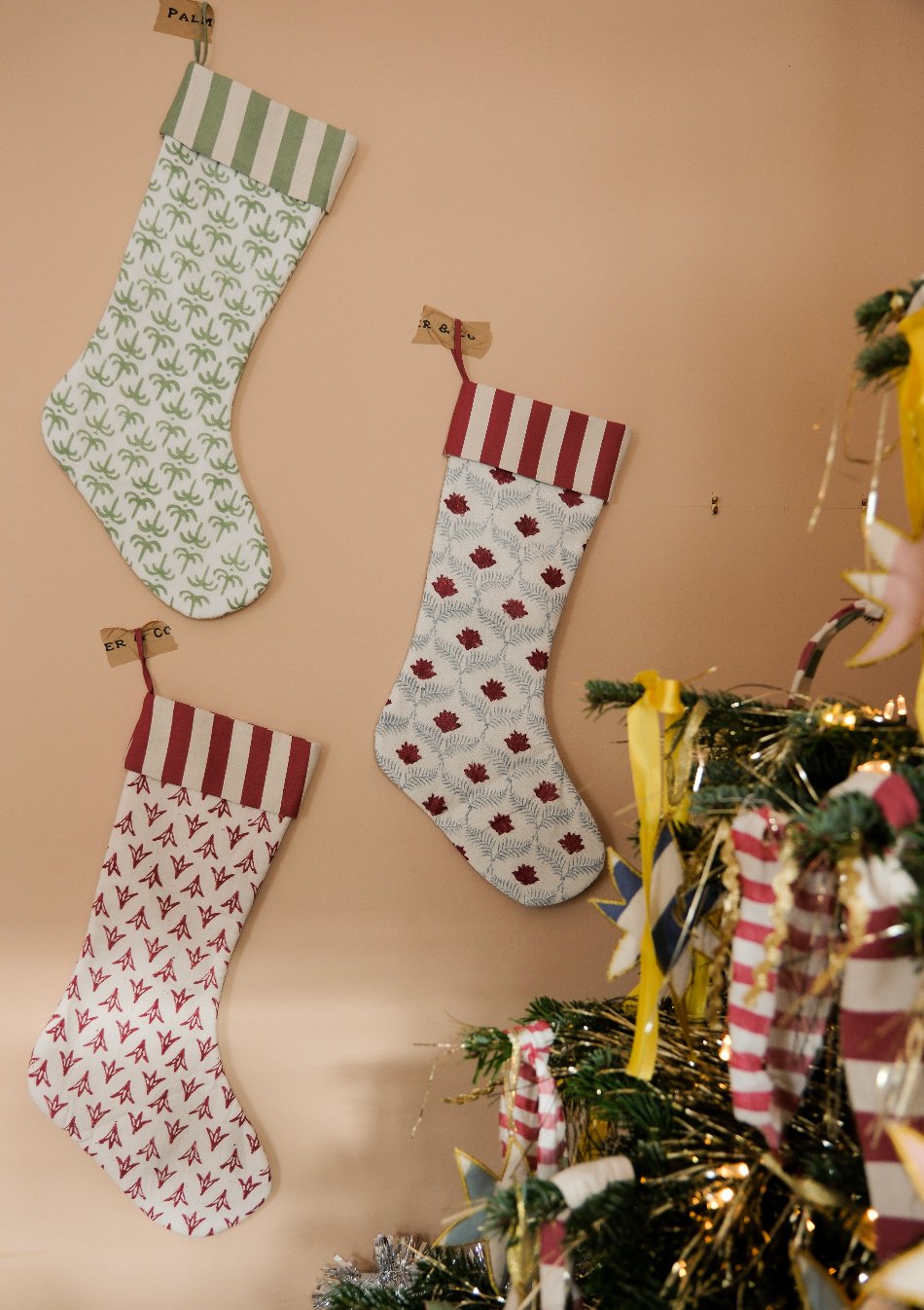 Poppy Papaya Linen Stocking - Alice Palmer & Co