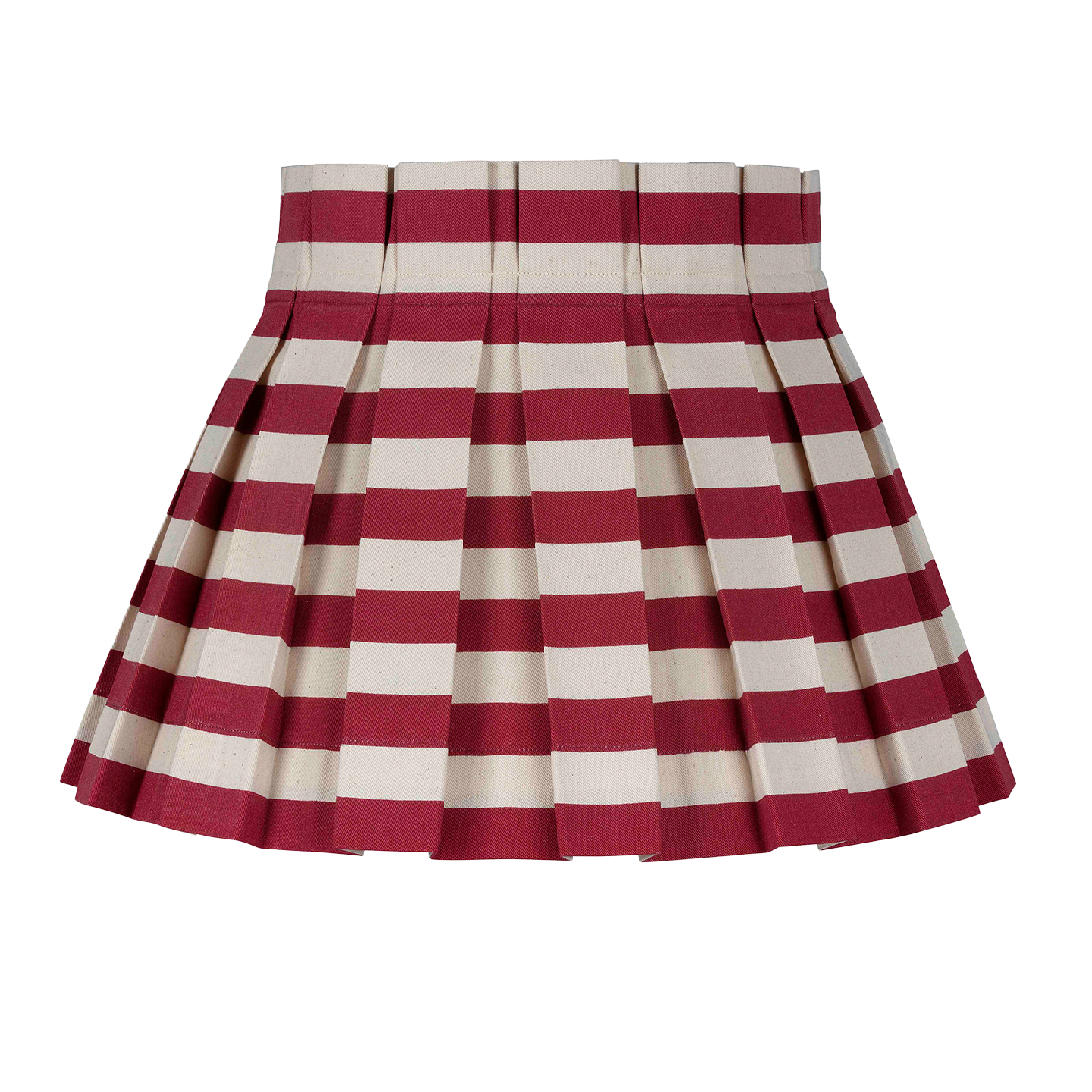 Tangier Red Stripe Cotton Structured Box Pleat Lampshade