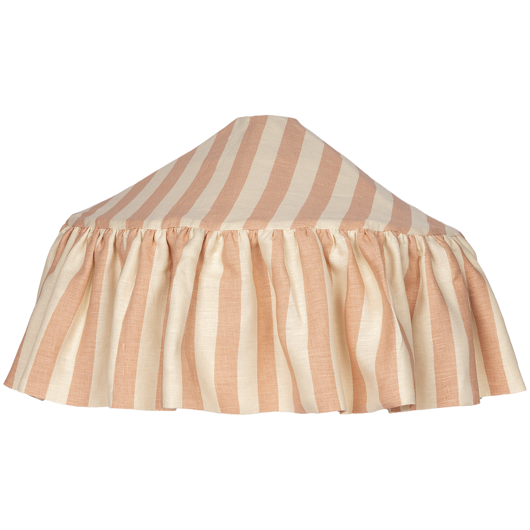 Tangier Rhubarb Stripe Linen Pantry Lampshade