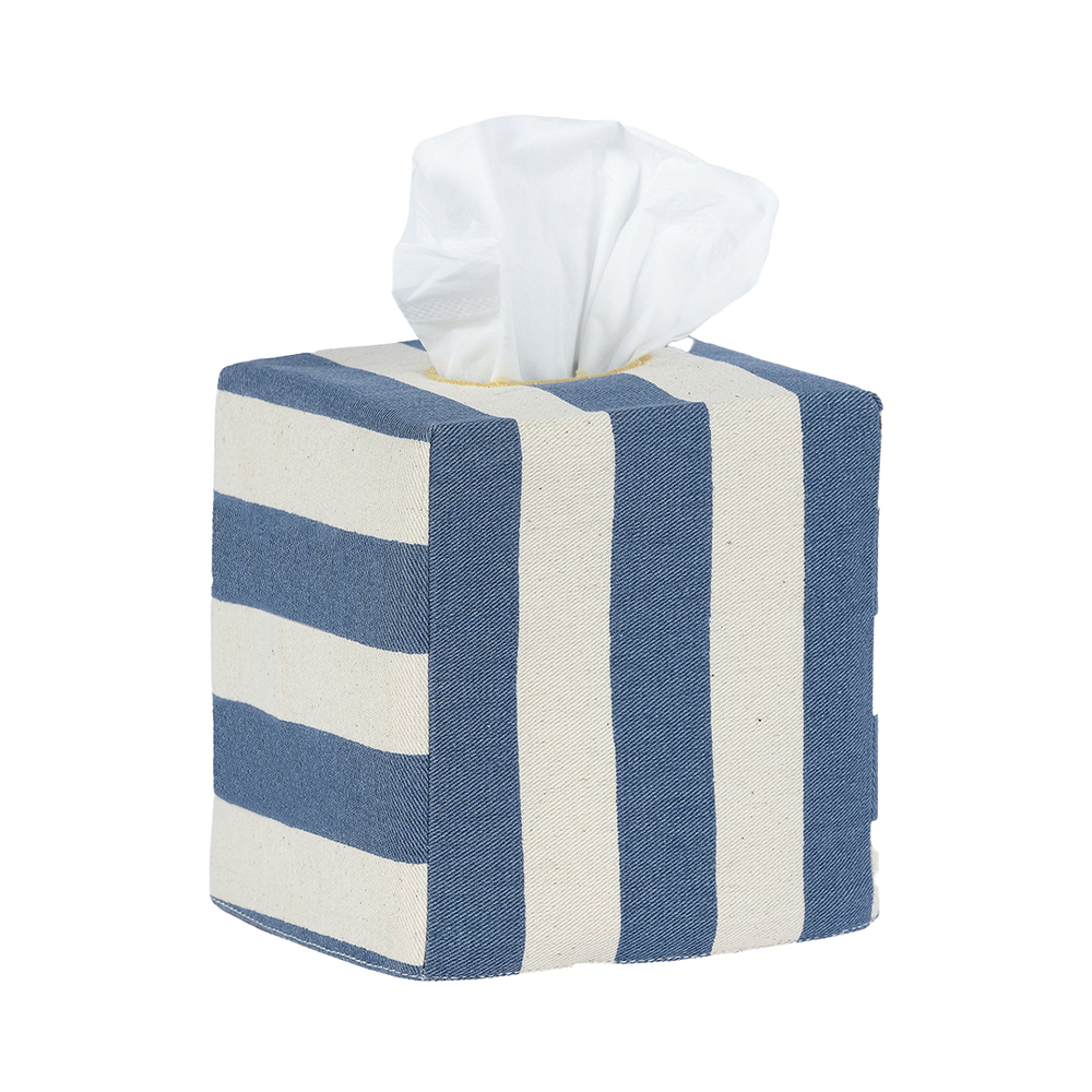 Square Tangier Stripe Tissue Box Cover