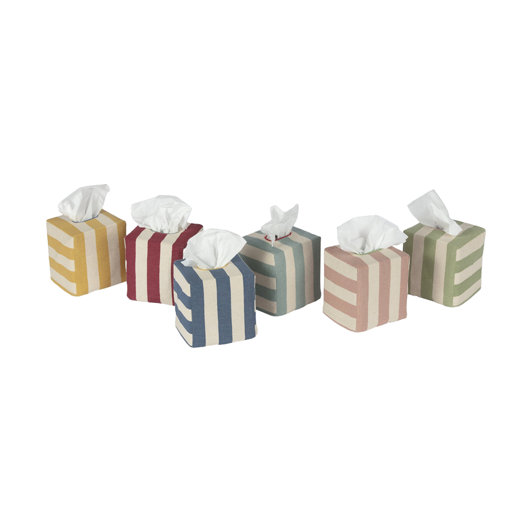 Square Tangier Stripe Tissue Box Cover