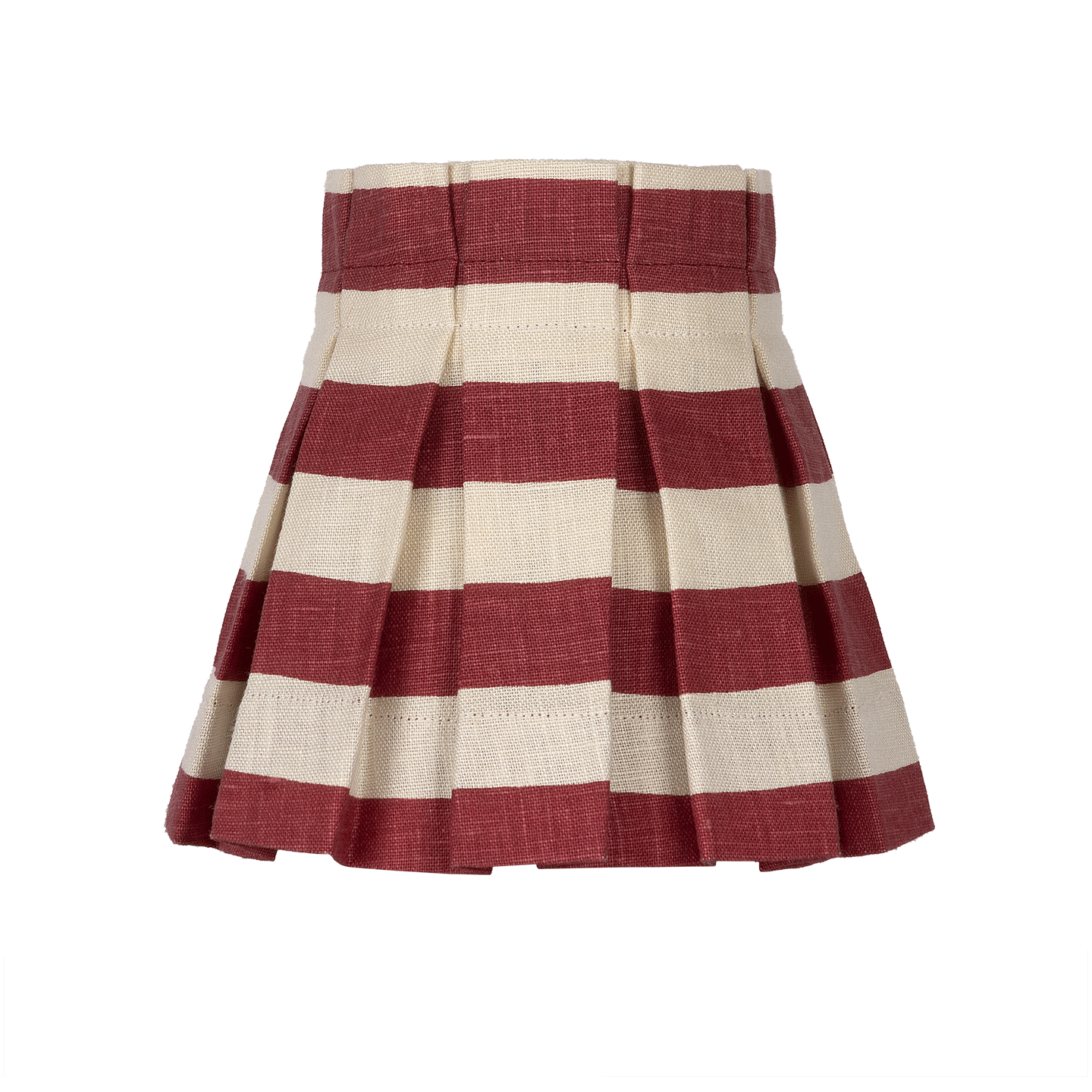 6" Tangier Red Stripe Linen Lampshade