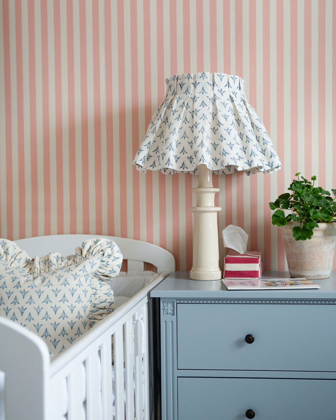 Tangier Rhubarb Stripe Wallpaper