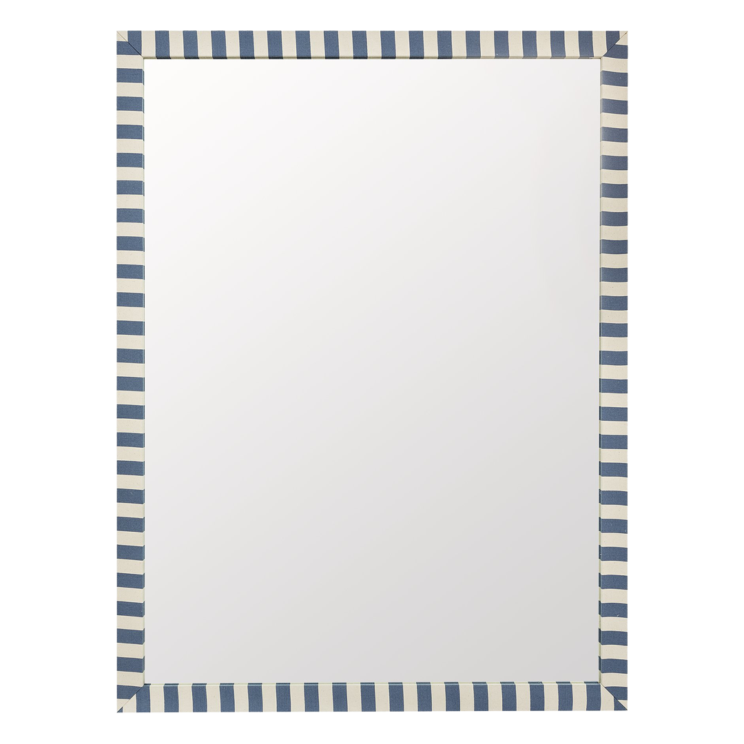 Denim Striped Fabric Mirror