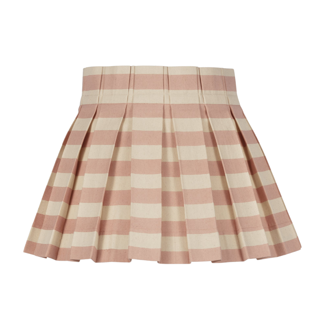 Tangier Rhubarb Stripe Box Pleat Lampshade