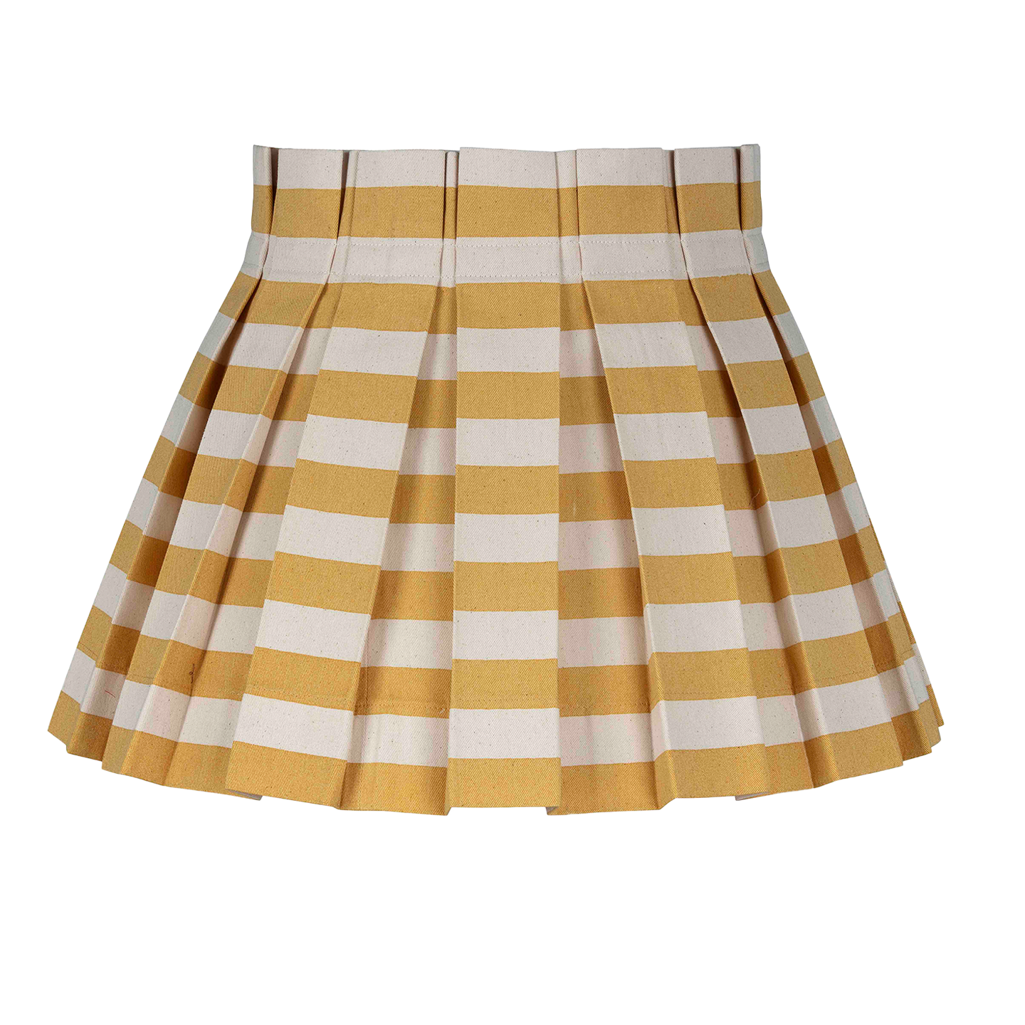 Tangier Mustard Stripe Cotton Structured Box Pleat Lampshade